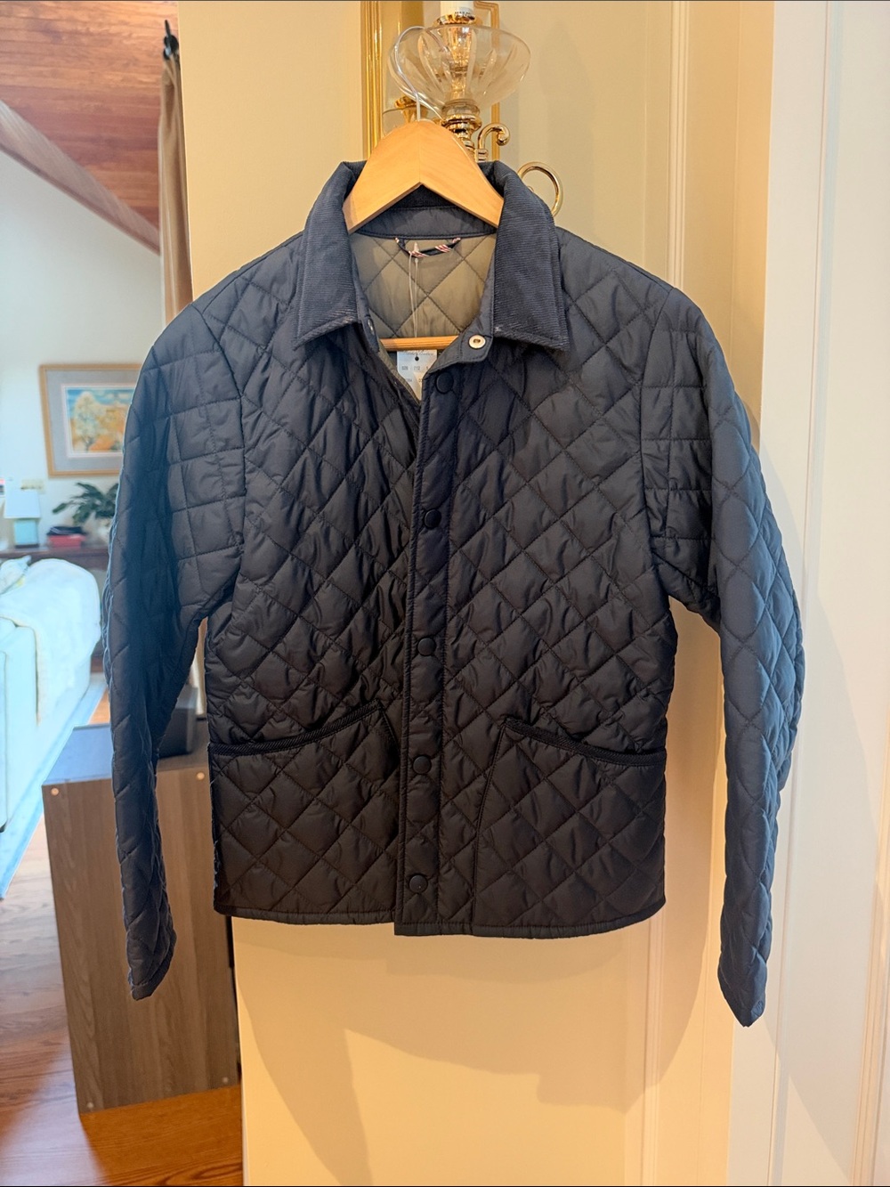 Youth Brooks Brothers Thermore Boys Quilted Jacket in Navy - Lightweight Classic